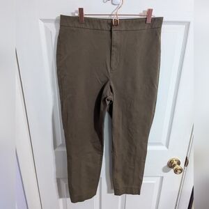 Everlane Womens 10 Pants Green Ankle Cropped Size Side Zipper